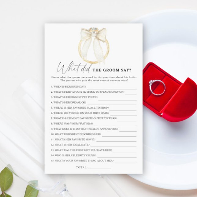 Bow & Ring möhippa Vad sa brudgummen? (Skapare uppladdad)
