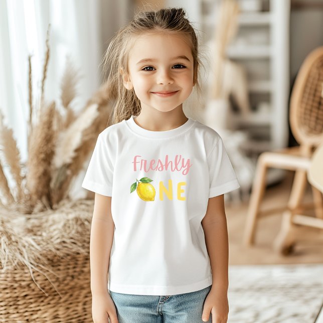 Bow Rosa Gul Lemon Färsk Första Födelsedag T Shirt (Skapare uppladdad)