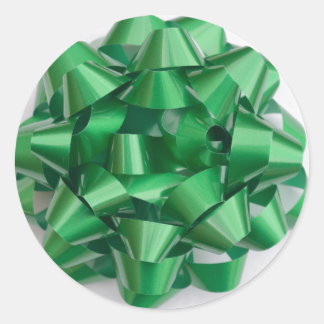 Bow Sticker i Grönt Runt Klistermärke