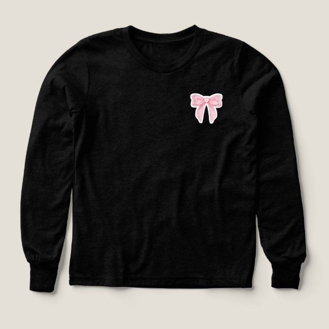 Bow t-shitrt för flickor t shirt (Design framsida)