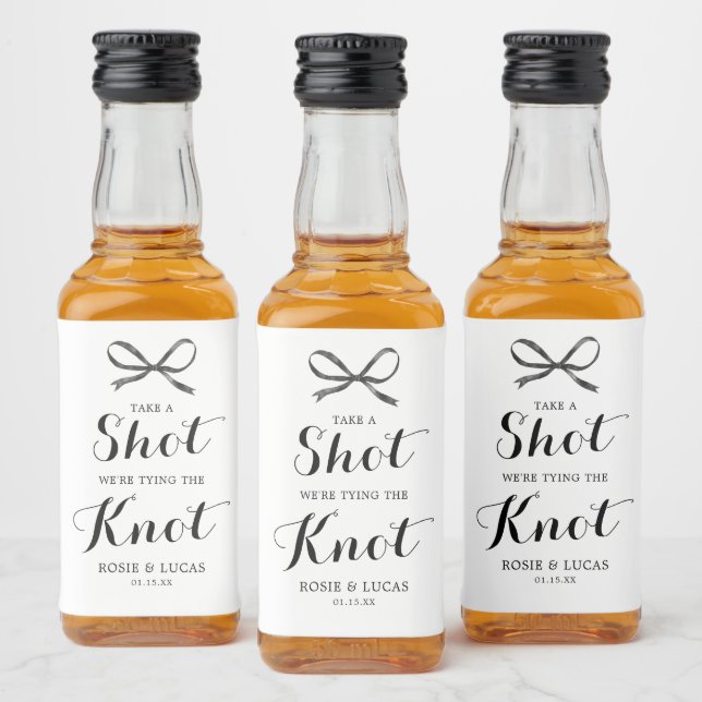 Bow Ta En Skjutbröllop Engagemang Fest Spritflaskor Etikett (Flaskor)