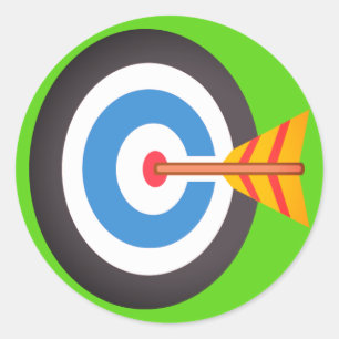 Bow Target Emoji Runt Klistermärke