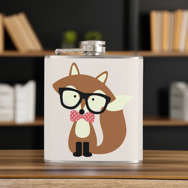 Bow Tie and Glass Hipster Brown Fox Fickplunta (Skapare uppladdad)