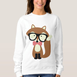 Bow Tie and Glass Hipster Brown Fox T Shirt