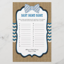 Bow Tie Baby Shower Games mobila/baby namn
