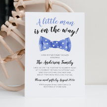 Bow Tie Baby Shower Per Post Lång Distans
