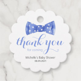 Bow Tie Baby Shower Tacksamhetspresent Tag Gåvor Etiketter