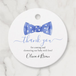 Bow Tie Baby Shower Tacksamhetspresent Tag Gåvor Etiketter