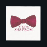 Bow Tie Bowtie Formal Prom Bröllop Anpassningsbar  Pappersservett<br><div class="desc">Har en originalmarkörillustration av en burgundsbåge. Perfekt för bröllop, förlovningar, proms, årsdagar och annat firande. Anpassa bara din händelseinformation. Designer är tillgänglig för att skapa och överföra anpassad design så att det matchar färg och teman för bröllop eller händelsen. Klicka på Fråga denna designer om du vill börja designen processaa!...</div>