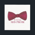 Bow Tie Bowtie Formal Prom Bröllop Anpassningsbar  Pappersservett<br><div class="desc">Har en originalmarkörillustration av en burgundsbåge. Perfekt för bröllop, förlovningar, proms, årsdagar och annat firande. Anpassa bara din händelseinformation. Designer är tillgänglig för att skapa och överföra anpassad design så att det matchar färg och teman för bröllop eller händelsen. Klicka på Fråga denna designer om du vill börja designen processaa!...</div>