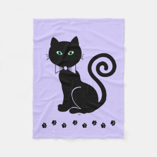 Bow Tie Cat Fleece Blanket