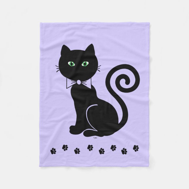 Bow Tie Cat Fleece Blanket (Framsidan)