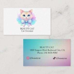 Bow Tie Cat Visitkort