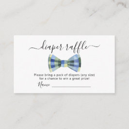 Bow tie Diaper Raffle Baby Shower Tilläggskort