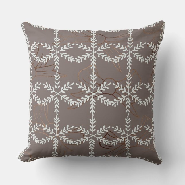 Bow Tie Foil Designer/Snowflake Pillow Kudde (Framsida)