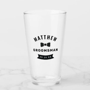 Bow Tie Groomsman Glaskopp
