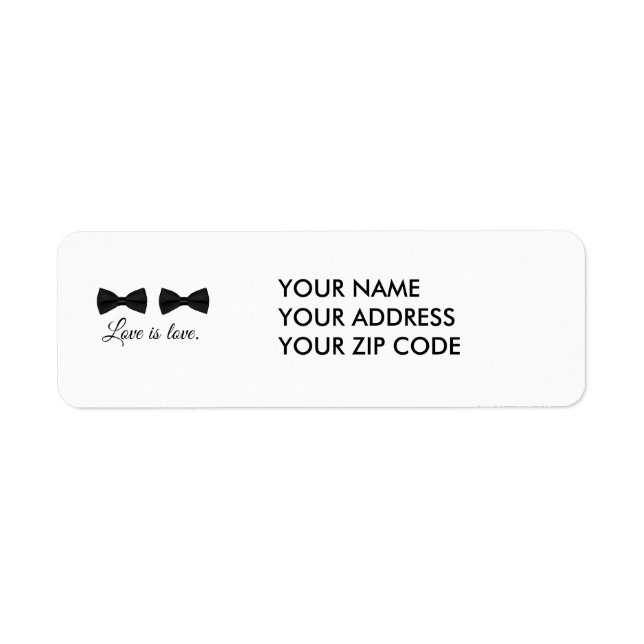 BOW TIE KÄRLEK -.png Returadress Etikett (Framsidan)