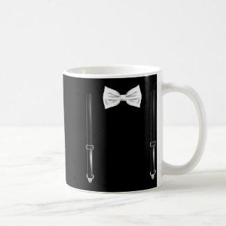 Bow Tie Med Hjältespännen Roligt Bröllop Och Speci Kaffemugg