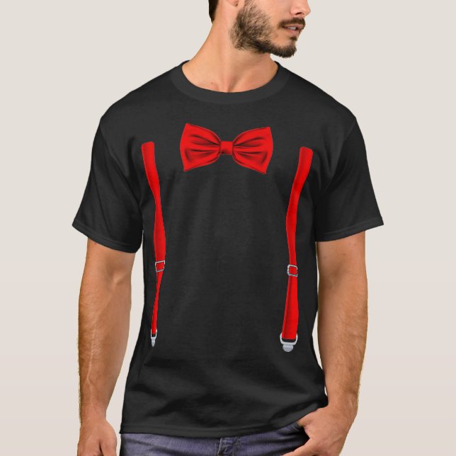 Bow Tie med Suspenders från Bröllop och Speciell T Shirt (Framsida)