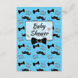 Bow Tie och Mustache Baby Shower-inbjudan Inbjudningar