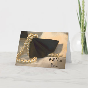Bow Tie och Pearls kommer att bli min bridessa Inbjudan