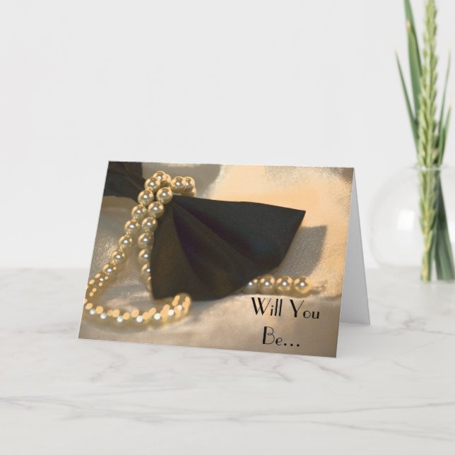 Bow Tie och Pearls kommer att bli min bridessa Inbjudan (Framsida)
