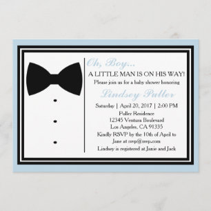 Bow Tie Oh Boy-duschinbjudan Inbjudningar