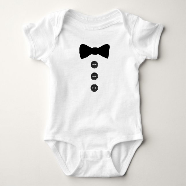 Bow Tie Pojke Bodydräkt Tee (Framsida)