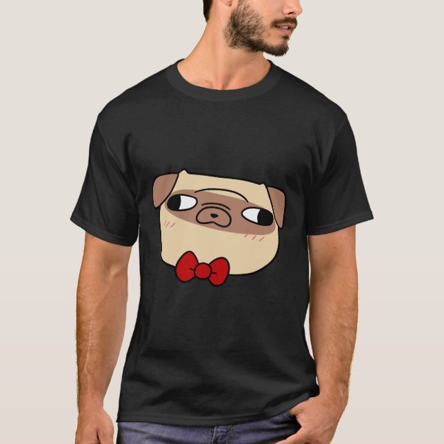 Bow Tie Pug Ansikte Classic T-Shirt 598 (Framsida)