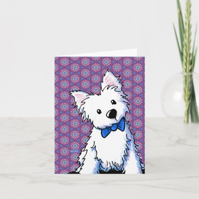 Bow Tie Westie  Kort (Framsida)