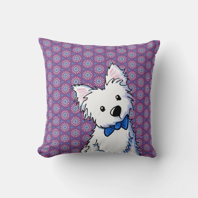 Bow Tie Westie  Kudde (Framsida)