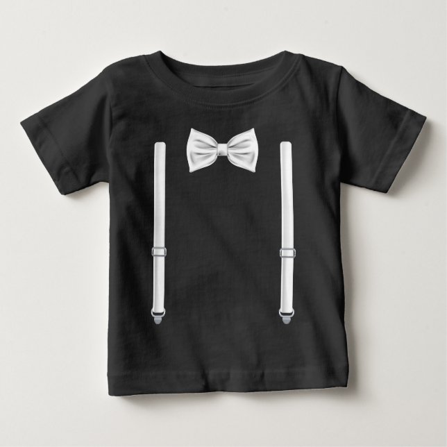 Bow Tie with Suspenders - Bowtie for Bröllop T Shirt (Framsida)