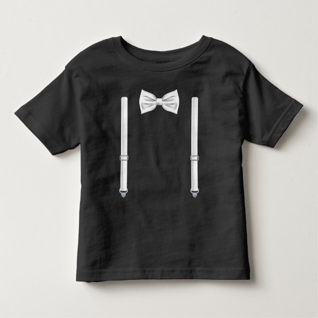 Bow Tie with Suspenders - Bowtie for Bröllop T Shirt (Framsida)