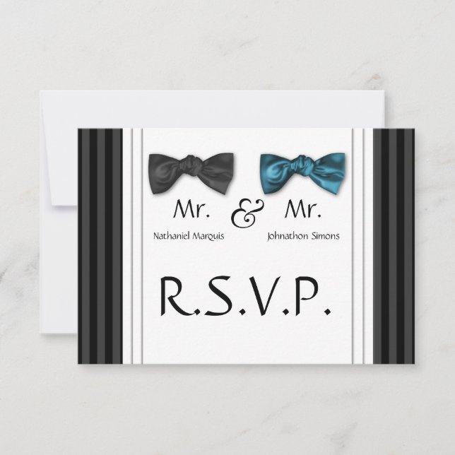 Bow Ties & Pin Stripe OSA kort (Framsida)
