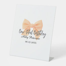 Bow-tiful birthday orange bow name date simple pas