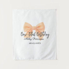 Bow-tiful birthday orange bow name date simple pas
