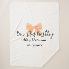 Bow-tiful birthday orange bow name date simple pas