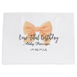 Bow-tiful birthday orange bow name date simple pas