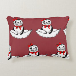 Bow-tiful Seal – Christmas Edition Prydnadskudde