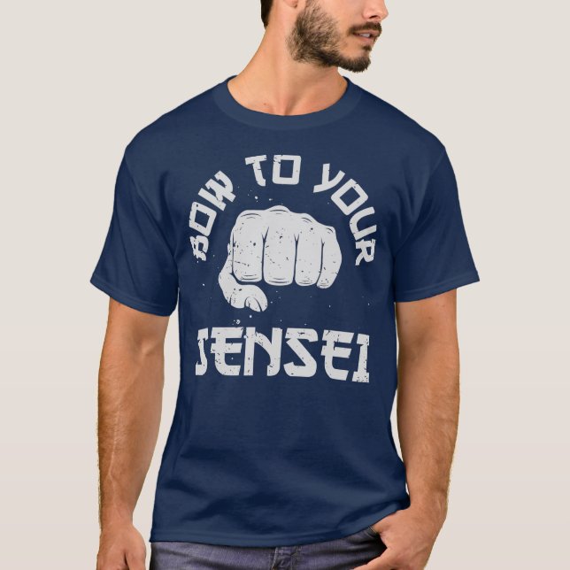 Bow till din Sensei-nuny Karate Martial Arts Manar T Shirt (Framsida)