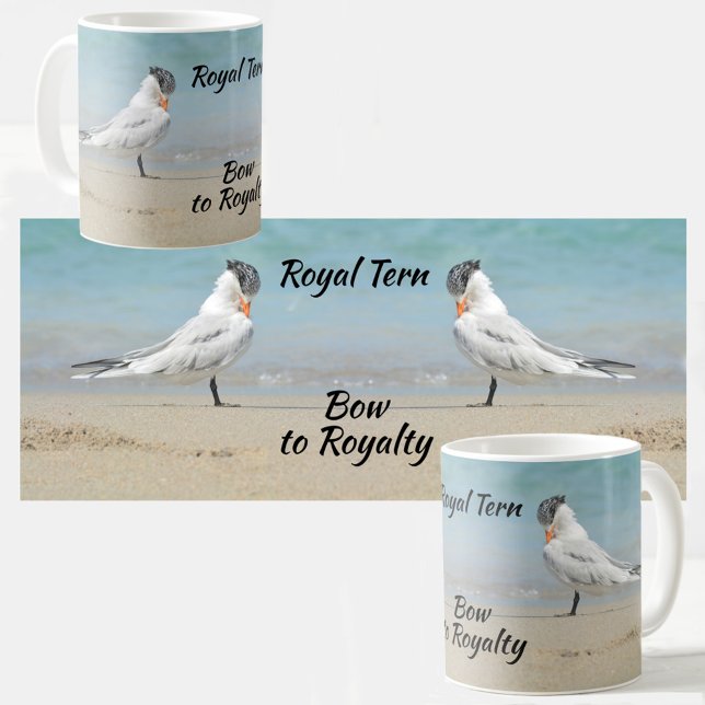 Bow to Royalty Royal Terns Seabirds Coastal Kaffemugg (Skapare uppladdad)