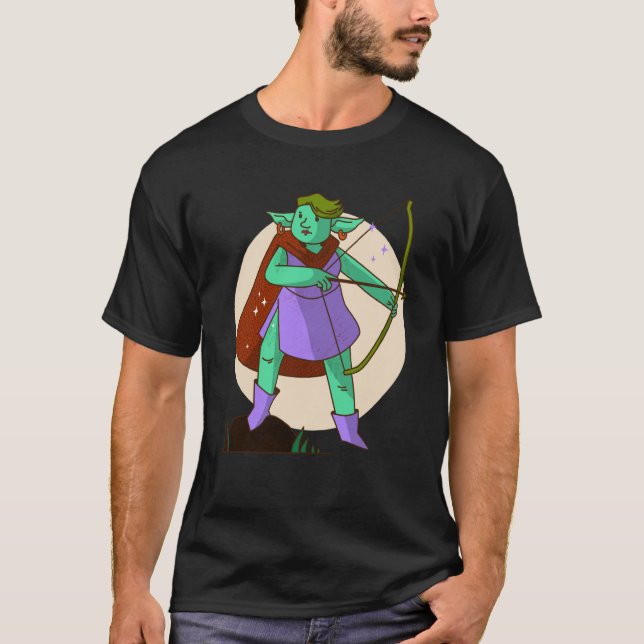 bow troll archery t shirt (Framsida)
