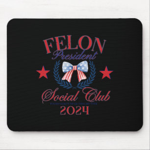 Bow US Flagga Felon President Social Klubb 2024 Tr Musmatta