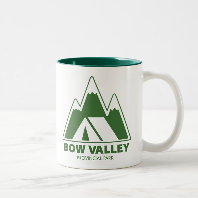 Bow Valley Provincial Park Bergs Camping Två-Tonad Mugg (Höger)