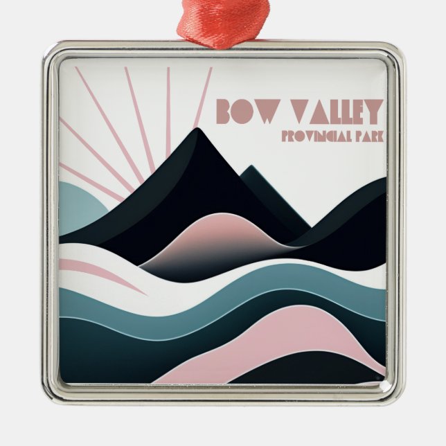 Bow Valley Provinspark Färgad Backe Julgransprydnad Metall (Framsidan)