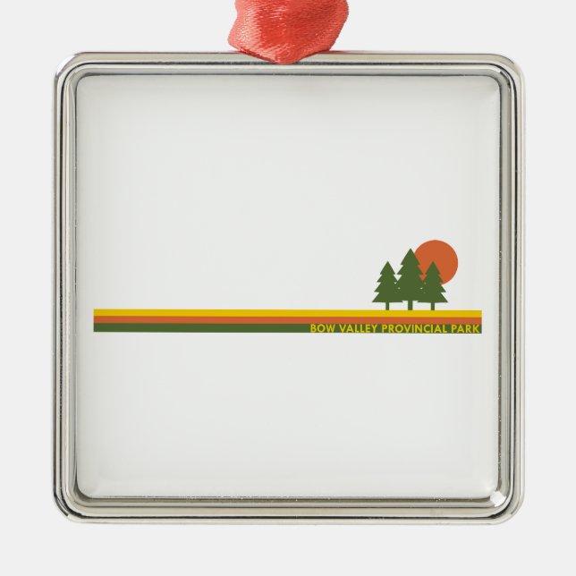 Bow Valley Provinspark Gräs Träd Sol Julgransprydnad Metall (Framsidan)