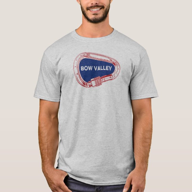 Bow Valley Sten klättrande Carabiner T Shirt (Framsida)