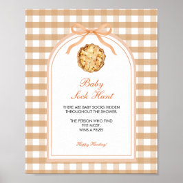 Bow vårt lilla Cutie Paj Baby-sock-spel Poster