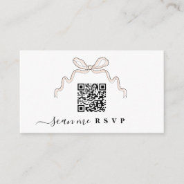 Bow Wildblommor Bröllop webbplats för in QR CODE Tilläggskort