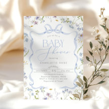 Bow Wildblommor Ribbon ram Pojke Shower